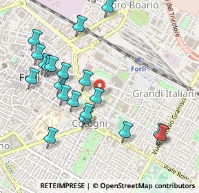 Mappa Viale Luigi Ridolfi, 47122 Forlì FC, Italia (0.5345)