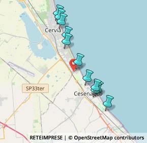 Mappa Viale Sicilia, 48015 Cervia RA, Italia (3.63182)