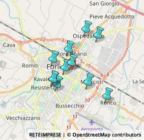 Mappa Via Galileo Galilei, 47122 Forlì FC, Italia (1.35818)