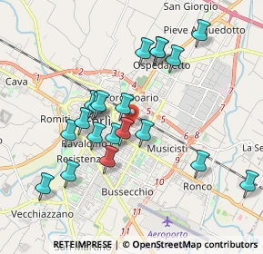 Mappa Via Galileo Galilei, 47122 Forlì FC, Italia (1.838)