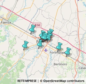 Mappa Via Galileo Galilei, 47122 Forlì FC, Italia (3.3575)