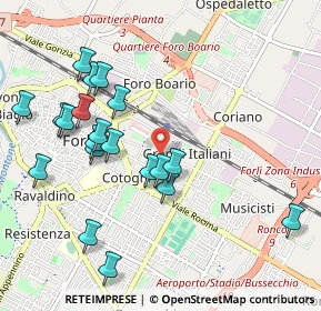 Mappa Via Galileo Galilei, 47122 Forlì FC, Italia (1.0795)