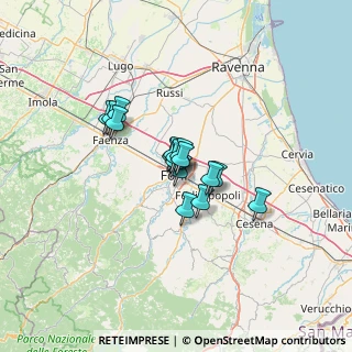 Mappa Via Alfredo Oriani, 47122 Forlì FC, Italia (7.73063)