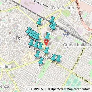 Mappa Via Alfredo Oriani, 47122 Forlì FC, Italia (0.383)