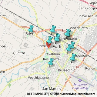Mappa Piazzale Gialli del Calvario, 47121 Forlì FC, Italia (1.52636)