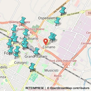 Mappa Via Macero Sauli, 47121 Forlì FC, Italia (1.3005)