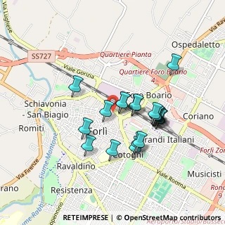 Mappa Via Francesco Daverio, 47121 Forlì FC, Italia (0.7555)