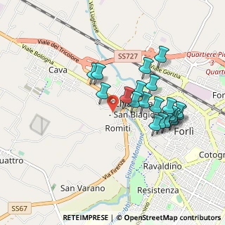 Mappa Via Sapinia, 47121 Forlì FC, Italia (0.8355)
