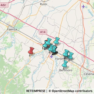 Mappa Piazza del Lavoro, 47122 Forlì FC, Italia (4.71667)