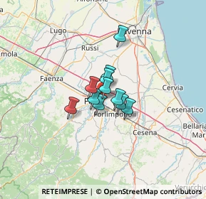 Mappa Via Antonio Meucci, 47122 Forlì FC, Italia (6.45455)
