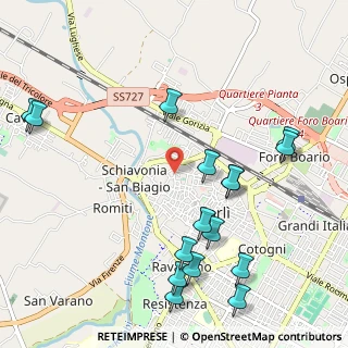 Mappa Via Silvio Pellico, 47121 Forlì FC, Italia (1.28313)