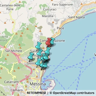 Mappa Via 1 C, 98168 Messina ME, Italia (1.558)
