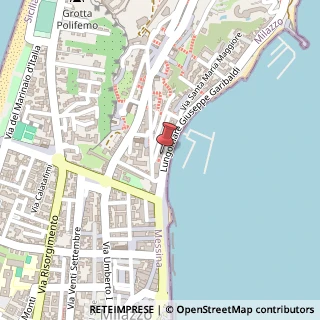 Mappa Via Marina Garibaldi, 33, 98057 Milazzo, Messina (Sicilia)