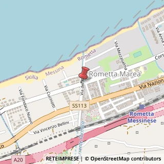 Mappa Via del Mare, 28, 98043 Rometta, Messina (Sicilia)