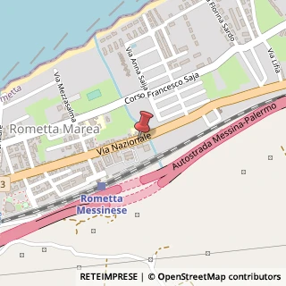 Mappa Via Nazionale, 395, 98043 Rometta, Messina (Sicilia)