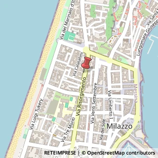 Mappa Via Risorgimento, 113, 98057 Milazzo, Messina (Sicilia)