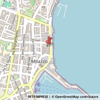 Mappa Via Giacomo Medici, 71, 98057 Milazzo, Messina (Sicilia)