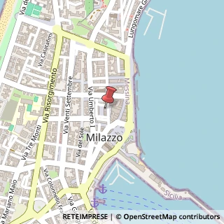 Mappa Via Cumbo Borgia, 29, 98057 Milazzo, Messina (Sicilia)