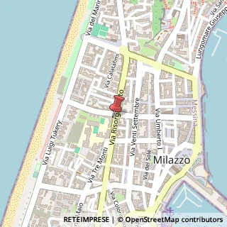 Mappa Via risorgimento 105, 98057 Milazzo, Messina (Sicilia)