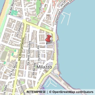 Mappa Via Atto Vannucci, 14, 98057 Milazzo, Messina (Sicilia)