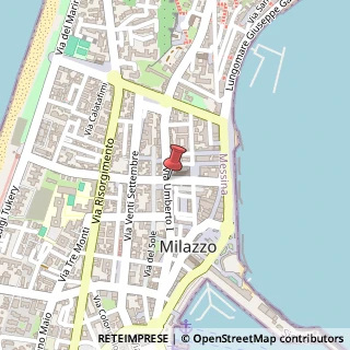 Mappa Via Umberto I, 51, 98057 Milazzo, Messina (Sicilia)