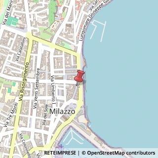 Mappa Via Giacomo Medici, 61, 98057 Milazzo, Messina (Sicilia)