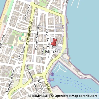 Mappa Piano Baele, 2, 98057 Milazzo, Messina (Sicilia)