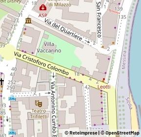 Mappa Via Cristoforo Colombo, 98057 Milazzo ME, Italia (0.05833)