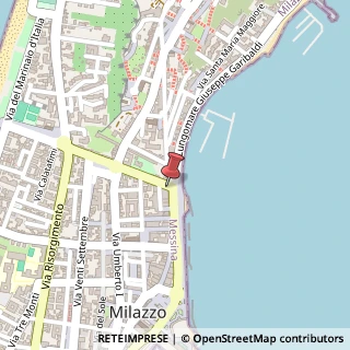 Mappa Via Marina Garibaldi, 79, 98057 Milazzo, Messina (Sicilia)