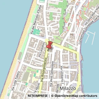 Mappa Via Risorgimento, 142, 98057 Milazzo, Messina (Sicilia)