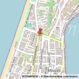 Mappa Via Risorgimento, 167, 98057 Milazzo, Messina (Sicilia)
