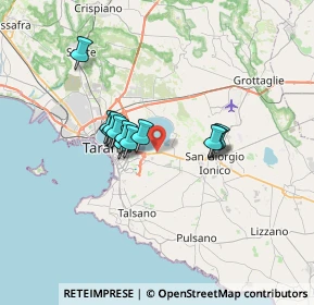 Mappa Via per San Giorgio Jonico Km 10, 74121 Taranto TA, Italia (5.38)