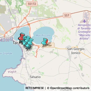 Mappa Via per San Giorgio Jonico Km 10, 74121 Taranto TA, Italia (4.37235)