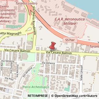 Mappa Via battisti cesare 99, 74100 Taranto, Taranto (Puglia)
