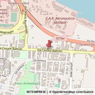 Mappa Via Cesare Battisti, 579/A 581, 74121 Taranto, Taranto (Puglia)