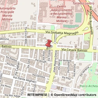 Mappa Via Cesare Battisti, 374, 74121 Taranto, Taranto (Puglia)