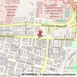Mappa Via Cesare Battisti, 356, 74121 Taranto, Taranto (Puglia)