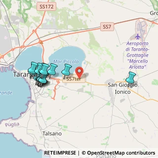 Mappa SS7 Ter Km7200, 74121 Taranto TA, Italia (4.6975)