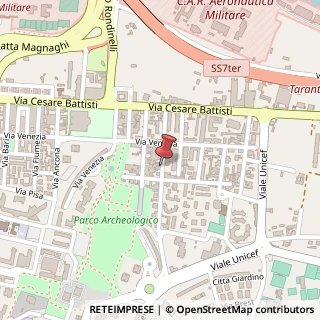 Mappa Via Miniere, 3, 74121 Taranto, Taranto (Puglia)