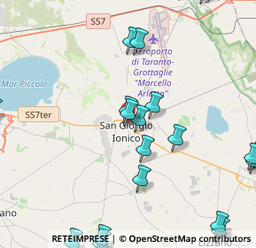 Mappa SS7, 74027 San Giorgio Ionico TA, Italia (6.1145)