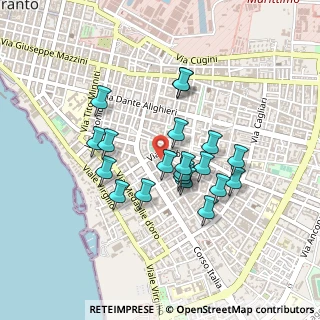 Mappa Via Marche, 74121 Taranto TA, Italia (0.398)