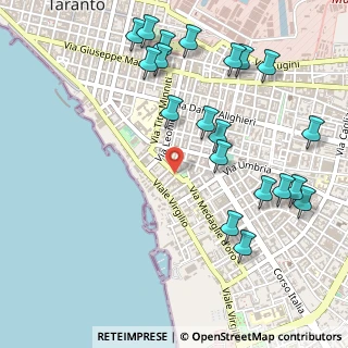 Mappa Via Generale P. de Laclos, 74121 Taranto TA, Italia (0.6675)