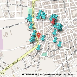 Mappa Via Pietro Micca, 72020 Cellino San Marco BR, Italia (0.255)