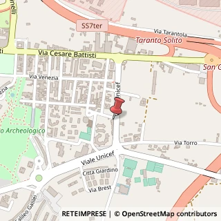 Mappa Viale Unicef, 24, 74121 Taranto, Taranto (Puglia)