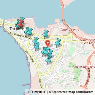 Mappa Piazzale Dante, 74121 Taranto TA, Italia (1.06688)