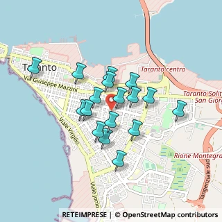 Mappa Piazzale Dante, 74121 Taranto TA, Italia (0.74)