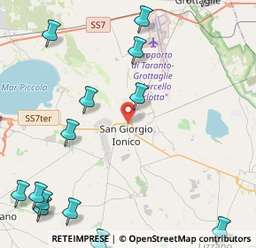 Mappa Via Giuseppe Giusti, 74027 San Giorgio Ionico TA, Italia (7.5845)