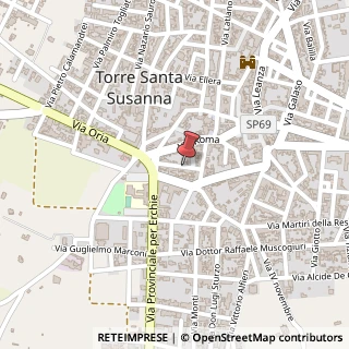 Mappa Via Toselli, 25, 72028 Torre Santa Susanna BR, Italia, 72028 Torre Santa Susanna, Brindisi (Puglia)
