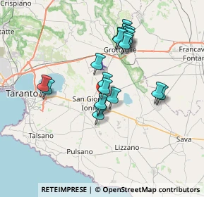 Mappa Via A. de Gasperi, 74021 Carosino TA, Italia (6.7035)