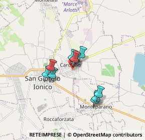 Mappa Via A. de Gasperi, 74021 Carosino TA, Italia (1.835)